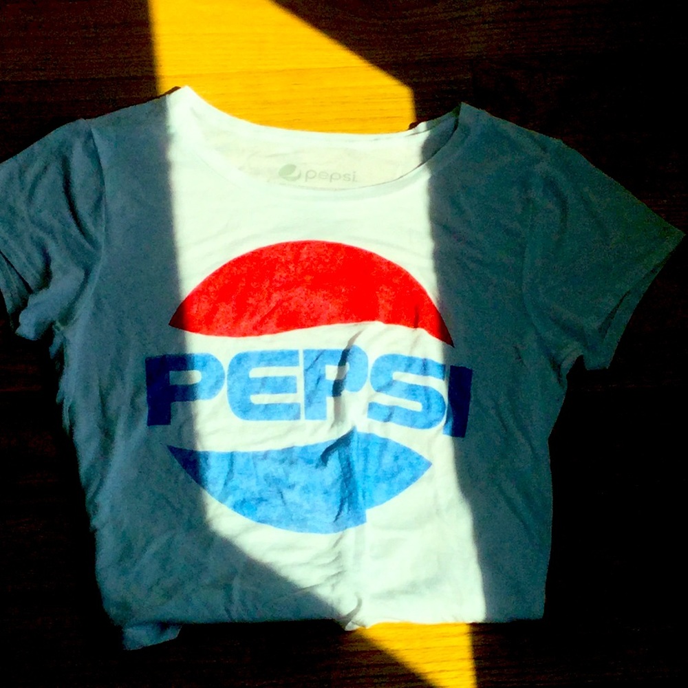 Pepsi shirt blue red and white very comfortable